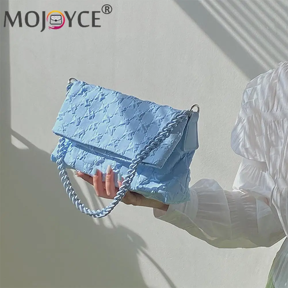 

Модная Корейская Сумка-тоут через плечо, Женская холщовая элегантная сумка-мессенджер на цепочке, дамские сумочки для отдыха, кошелек