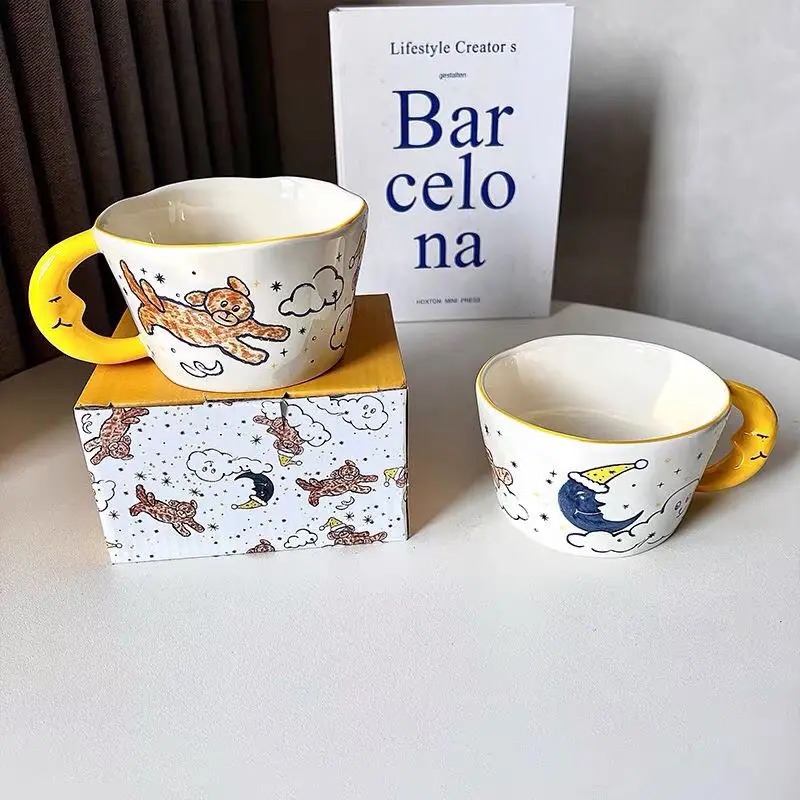 Ins Wind Coffee Cups Cute Hand-Painted Mug Coffee Cup Cartoon Cup Art Ornaments Kitchen Ceramic Drink Mug Breakfast Milk Mug
Ins Wind Coffee Cups Cute Hand-Painted Mug Coffee Cup Cartoon Cup Art Ornaments Kitchen Ceramic Drink Mug Breakfast Milk Mug
