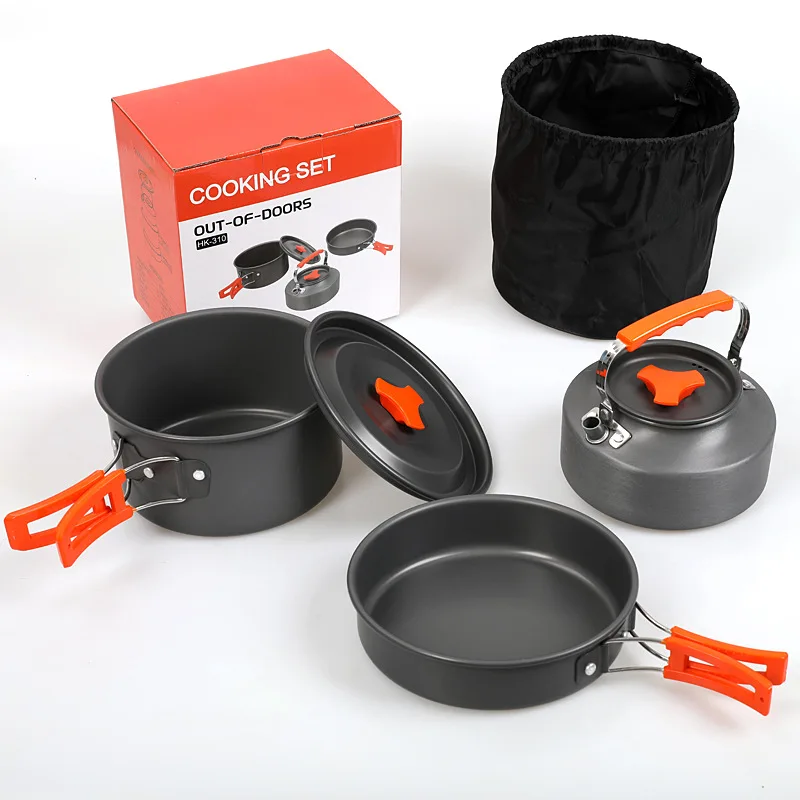 Portable Outdoor Camping Cookware Set Ultralight Aluminum alloy Tableware Kit Foldable Cooking Pot + Pan + Water Kettle
Portable Outdoor Camping Cookware Set Ultralight Aluminum alloy Tableware Kit Foldable Cooking Pot + Pan + Water Kettle