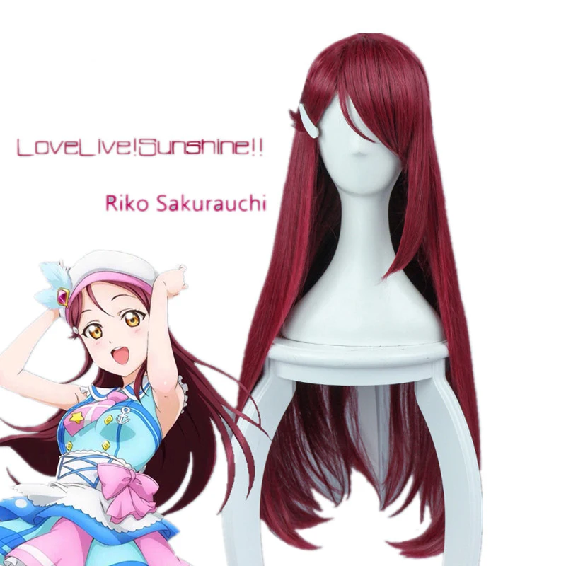 

LoveLive!Sunshine!! Love Live Sunshine Sakurauchi Riko 80cm Long Heat Resistant Hair Cosplay Costume Wig + Free Wig Cap