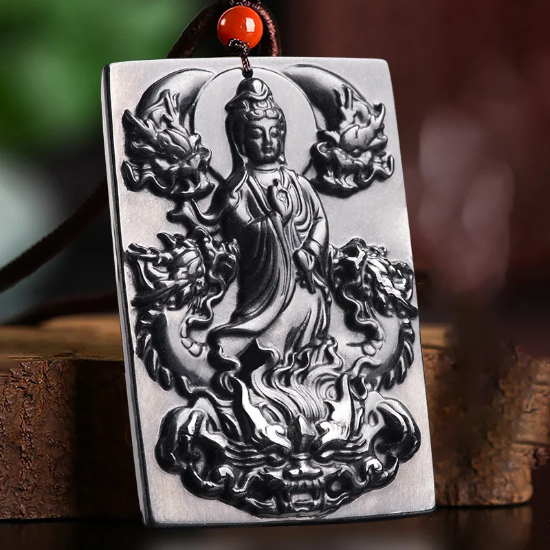 Hot Selling Natural Hand-carve Jade Mo Yu Dragon Head Guanyin Necklace Pendant Fashion Jewelry Accessories Men Women Luck Gifts
Hot Selling Natural Hand-carve Jade Mo Yu Dragon Head Guanyin Necklace Pendant Fashion Jewelry Accessories Men Women Luck Gifts