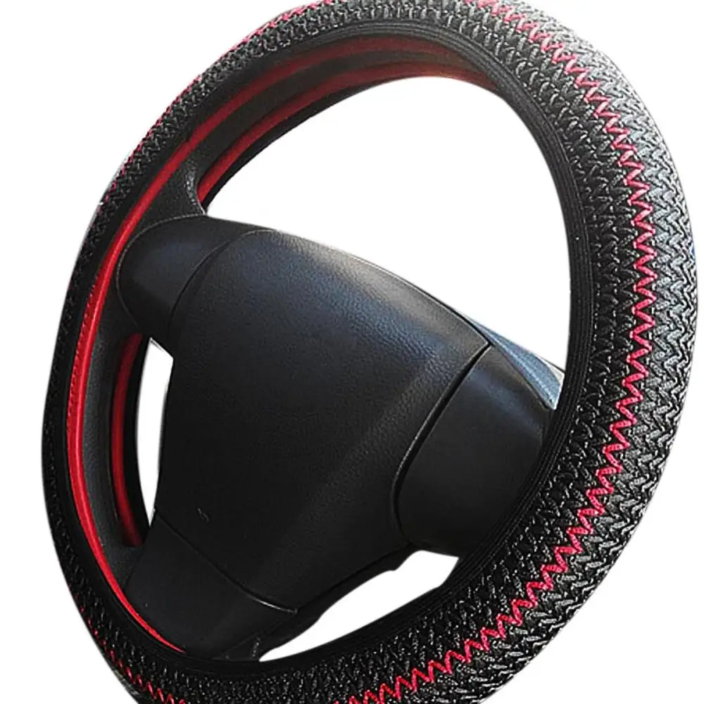 Чехол на руль автомобиля, летний дышащий противоскользящий чехол из ледяного шелка, автомобильный Стайлинг, чехол на руль автомобиля для диаметра 38 см 
Чехол на руль автомобиля, летний дышащий противоскользящий чехол из ледяного шелка, автомобильный Стайлинг, чехол на руль автомобиля для диаметра 38 см