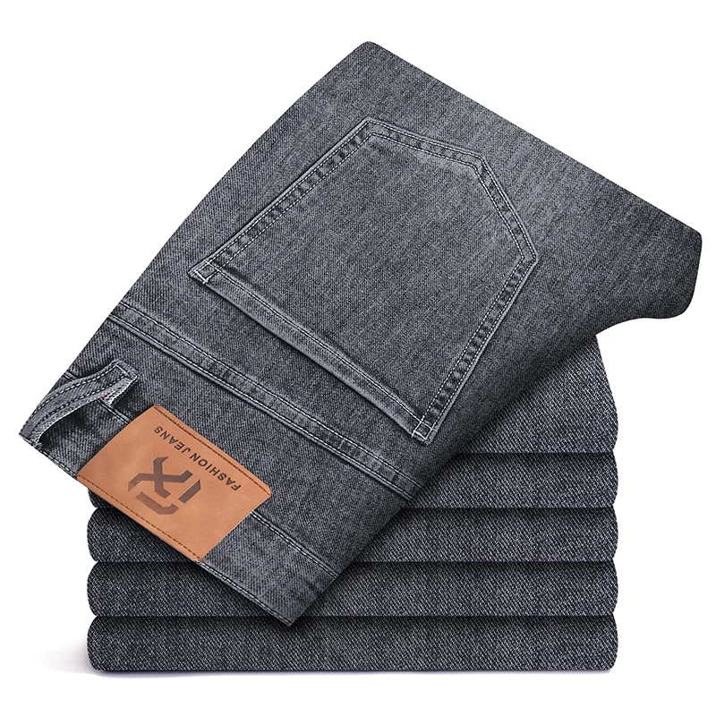 Spring Summer Thin Men Jeans Fashion Solid Color Straight Classic Version Business Casual Denim Trousers Male Brand Clothing
Spring Summer Thin Men Jeans Fashion Solid Color Straight Classic Version Business Casual Denim Trousers Male Brand Clothing