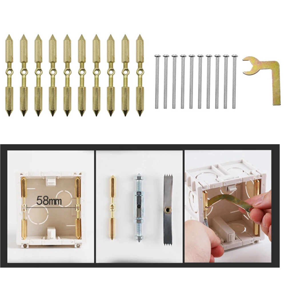 Wall Light Switch Socket Drawer Junction Box Repair Screw Support Rod Cassette Case For 86 Type Wall Switch Box Electrical Part
Wall Light Switch Socket Drawer Junction Box Repair Screw Support Rod Cassette Case For 86 Type Wall Switch Box Electrical Part