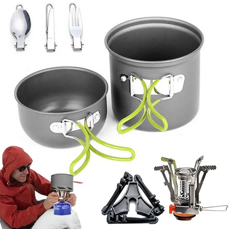 Camping Cookware Mixing Set Camping Stove Set Cooker Combination Portable Field Burner Tableware Useful Outdoor Equipment
Camping Cookware Mixing Set Camping Stove Set Cooker Combination Portable Field Burner Tableware Useful Outdoor Equipment