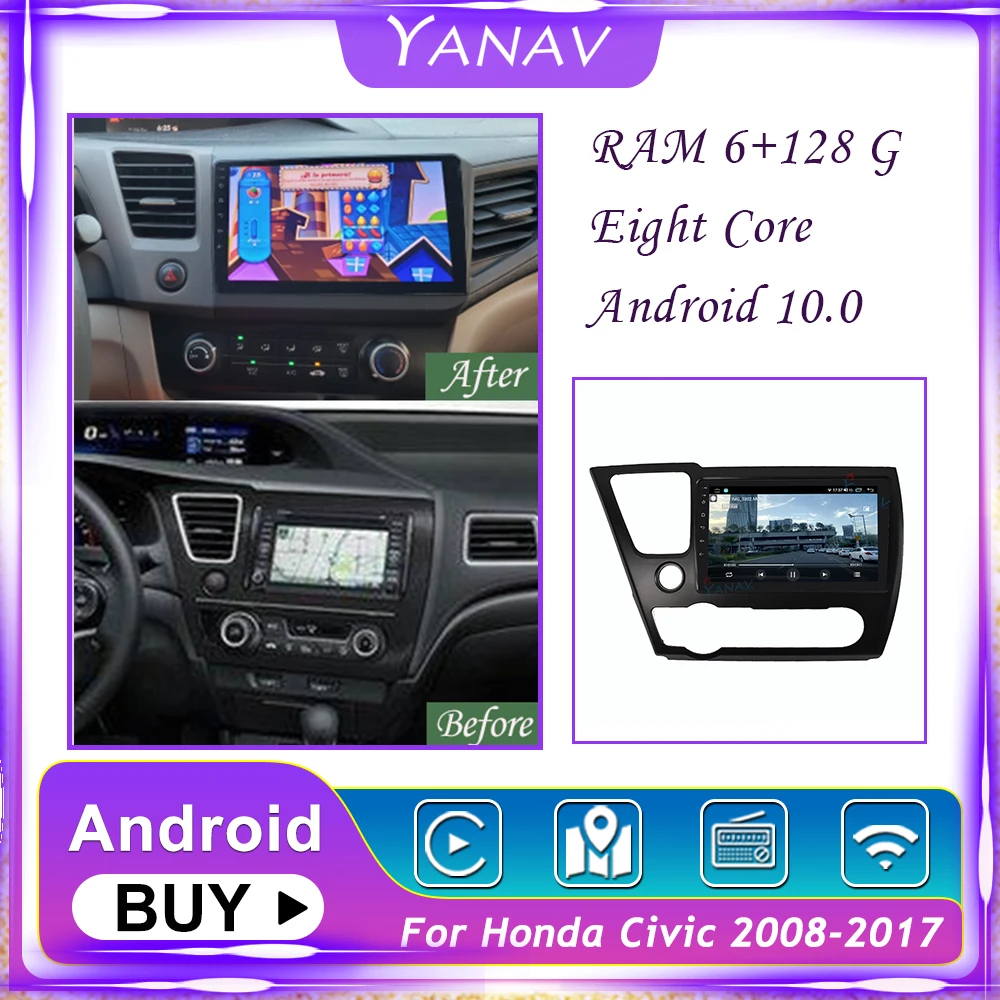 Автомагнитола 2 Din, 128 ГГц, Android, стереоприемник для Honda Civic 2008-2017, GPS-навигация, видео, сенсорный экран, Мультимедийный MP3-плеер
Автомагнитола 2 Din, 128 ГГц, Android, стереоприемник для Honda Civic 2008-2017, GPS-навигация, видео, сенсорный экран, Мультимедийный MP3-плеер