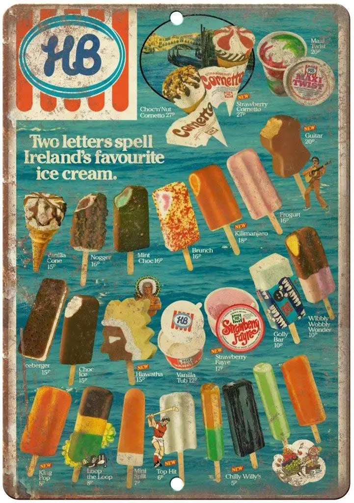 HB Ice Cream Ireland Menu Tin Wall Sign Retro Metal Poster Plaque Hanging Warning Vintage Art Yard Garden Signs Band Cafe Bar
HB Ice Cream Ireland Menu Tin Wall Sign Retro Metal Poster Plaque Hanging Warning Vintage Art Yard Garden Signs Band Cafe Bar