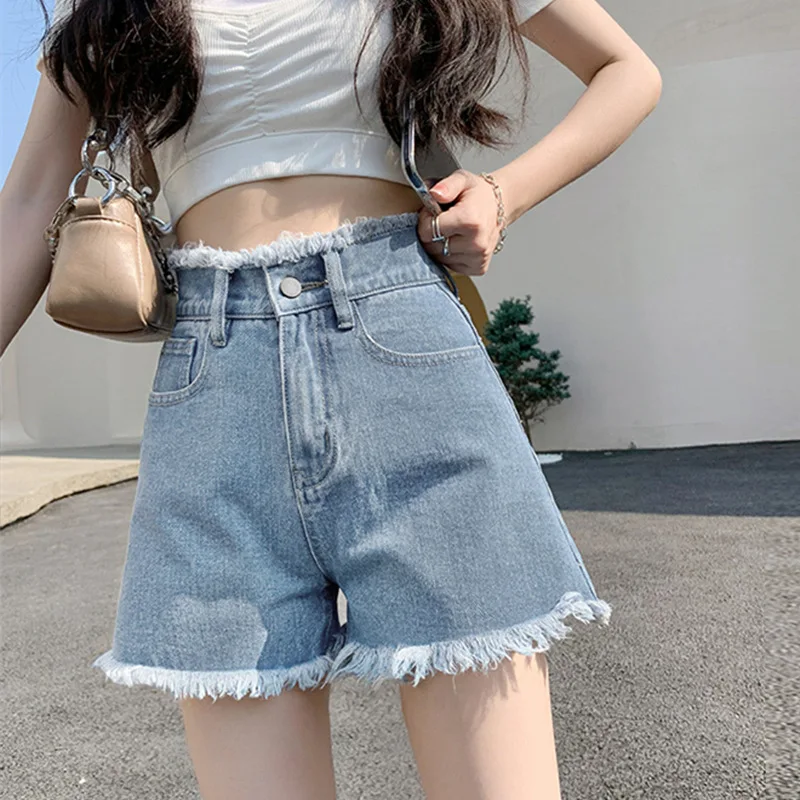 Large Size XS To 5XL Solid Color High Waist Women Shorts Wide Leg Tassels Denim Shorts Female A Line Loose Mini Jeans
Large Size XS To 5XL Solid Color High Waist Women Shorts Wide Leg Tassels Denim Shorts Female A Line Loose Mini Jeans