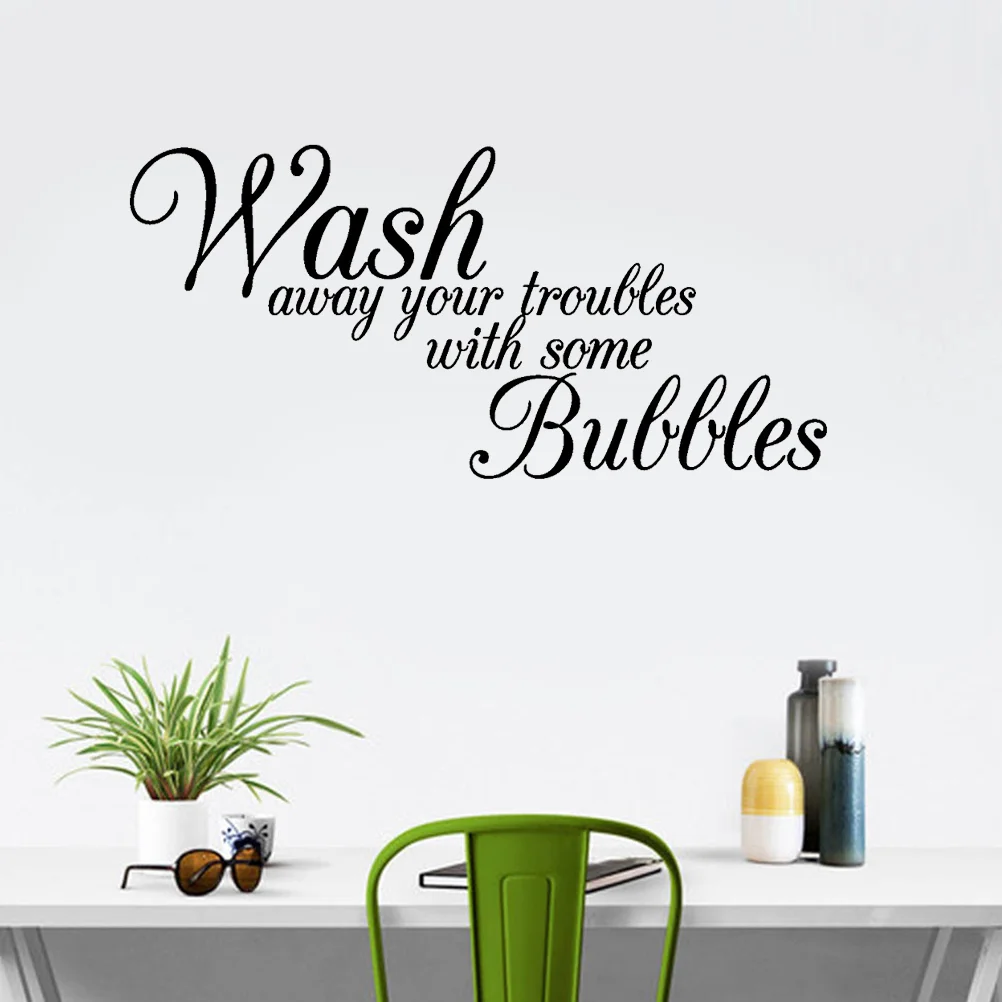 1PC Non- Self Adhesive Environmental Friendly Removable Wash Away Your Troubles With Some Bubbles Wall Sticker Murals 
1PC Non- Self Adhesive Environmental Friendly Removable Wash Away Your Troubles With Some Bubbles Wall Sticker Murals