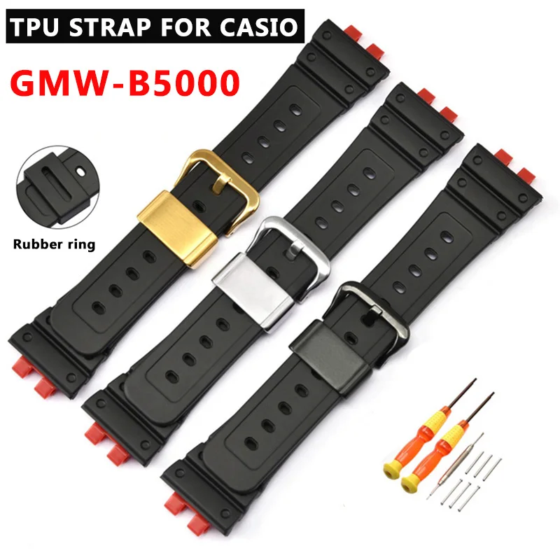 TPU Watchband Smart Watch Strap for Casio GMW-B5000 Bracelet Mens Band Straps Replacement Wristband Watch Accessories with Tools
TPU Watchband Smart Watch Strap for Casio GMW-B5000 Bracelet Mens Band Straps Replacement Wristband Watch Accessories with Tools