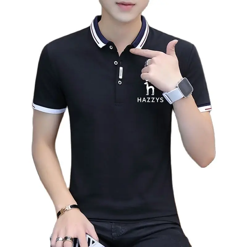 HAZZYS 2023 Summer Casual Polo Shirt Men's Short Sleeve Lower Neck Slim Fit Men's Large Color Polo Shirt for Sale
HAZZYS 2023 Summer Casual Polo Shirt Men's Short Sleeve Lower Neck Slim Fit Men's Large Color Polo Shirt for Sale