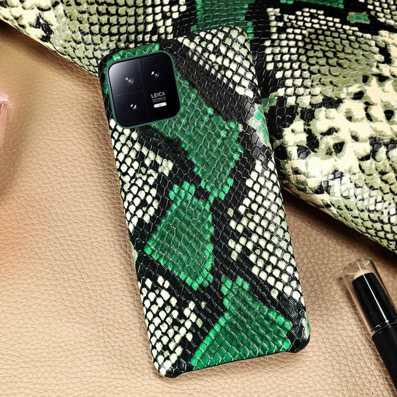 

Genuine Snake Leather phone Cases for Xiaomi Mi 13 12 11 10 12s 11x Pro 11 10 12 Lite 12t 11t 10 Prime plus Back cover case