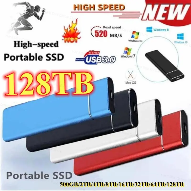 Высокоскоростной портативный внешний твердотельный жесткий диск 128 ТБ SSD 16TB-32TB-64TB USB3.0 интерфейс 100% оригинальный мобильный жесткий диск
Высокоскоростной портативный внешний твердотельный жесткий диск 128 ТБ SSD 16TB-32TB-64TB USB3.0 интерфейс 100% оригинальный мобильный жесткий диск