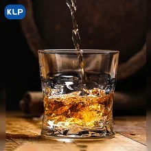 KLP Crystal Glass Slim Waist Ocean Glass xo Cup Green Tea Cup Whiskey Cup Water Cup Household Glass Beer Cup Bar Ice Hockey Cup