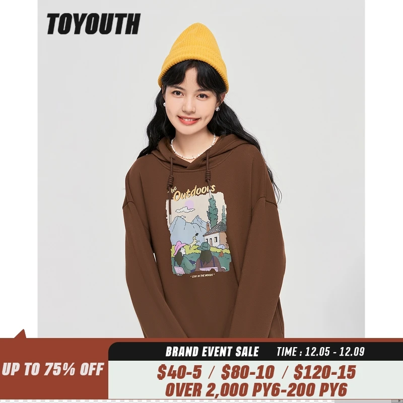 Toyouth Women Fleece Sweatshirts 2022 Autumn Long Sleeve O Neck Loose Hoodies Outdoor Printing Casual Streetwear Pullover
Toyouth Women Fleece Sweatshirts 2022 Autumn Long Sleeve O Neck Loose Hoodies Outdoor Printing Casual Streetwear Pullover