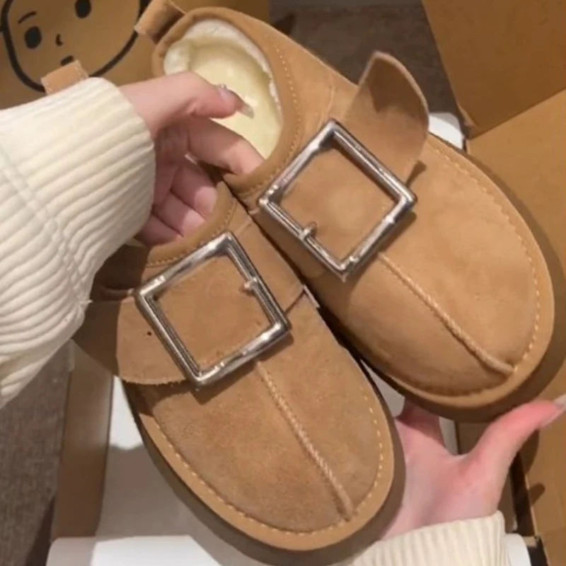 Women's Cotton Slippers Home Flats Platform Warm Casual Mules Shoes Winter Suede 2024 New Fad Cozy Slingback Plush Flip Flops
Women's Cotton Slippers Home Flats Platform Warm Casual Mules Shoes Winter Suede 2024 New Fad Cozy Slingback Plush Flip Flops
