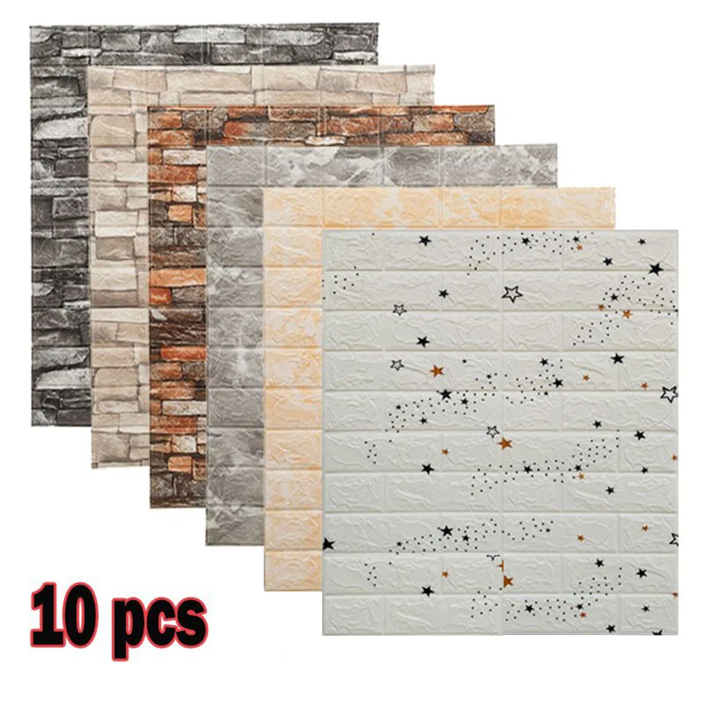 10pcs 35x30cm 3D Wall Stickers Self Adhesive Foam Brick Room Decor DIY 3D Wallpaper Wall Decor Living Wall Sticker For Kids Room
10pcs 35x30cm 3D Wall Stickers Self Adhesive Foam Brick Room Decor DIY 3D Wallpaper Wall Decor Living Wall Sticker For Kids Room
