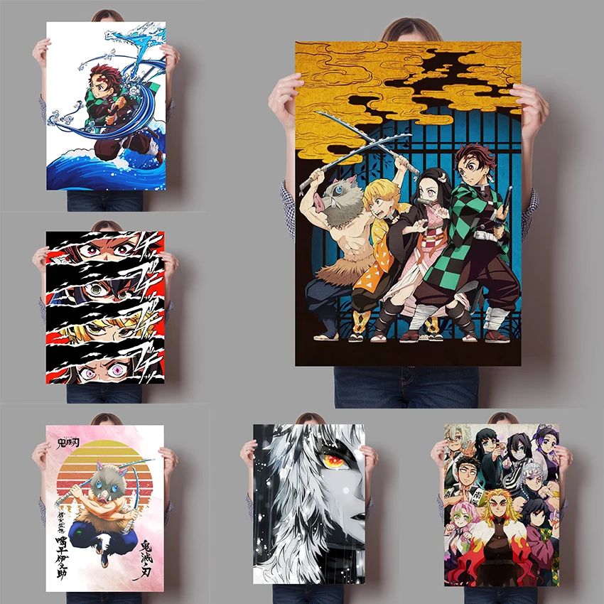 Japan Anime Kimetsu No Yaiba Posters Demon Slayer Home Bar Cafe Decor Art Wall Painting interior poster Retro canvas painting
Japan Anime Kimetsu No Yaiba Posters Demon Slayer Home Bar Cafe Decor Art Wall Painting interior poster Retro canvas painting
