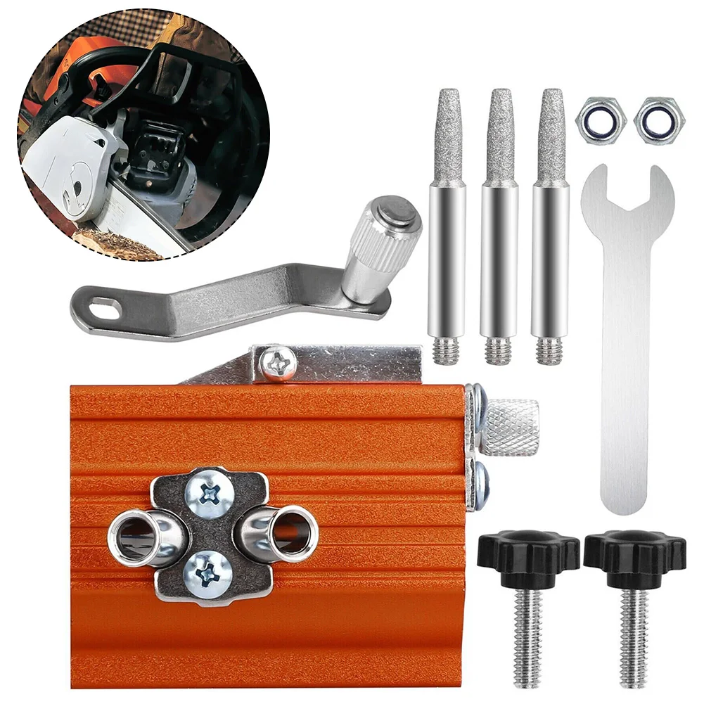 Chainsaw Sharpening Fixture Sharpener Tools Portable Polishing Bit Wrench Nuts Set Aluminum Alloy For Garden Tools Accessories
Chainsaw Sharpening Fixture Sharpener Tools Portable Polishing Bit Wrench Nuts Set Aluminum Alloy For Garden Tools Accessories