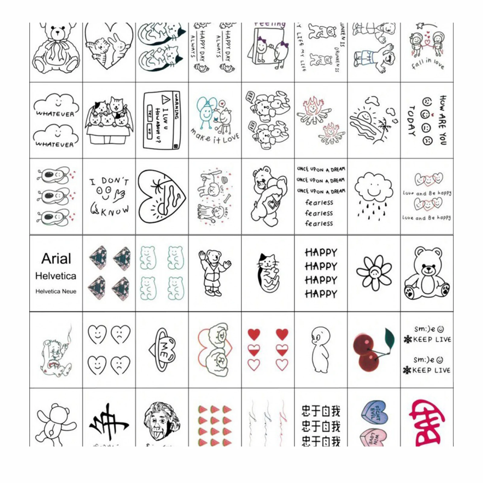 48pcs Arm Party Cute Bear Water Transfer Back Art Body Chest Cartoon Temporary Tatto Sticker Fake Long Lasting Hand Shoulder
48pcs Arm Party Cute Bear Water Transfer Back Art Body Chest Cartoon Temporary Tatto Sticker Fake Long Lasting Hand Shoulder
