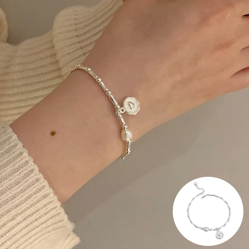 100% 925 Sterling Silver Pearl Geometric Bracelet for Women Girl Love Heart Bamboo Link Design Jewelry Dropship Wholesale
100% 925 Sterling Silver Pearl Geometric Bracelet for Women Girl Love Heart Bamboo Link Design Jewelry Dropship Wholesale