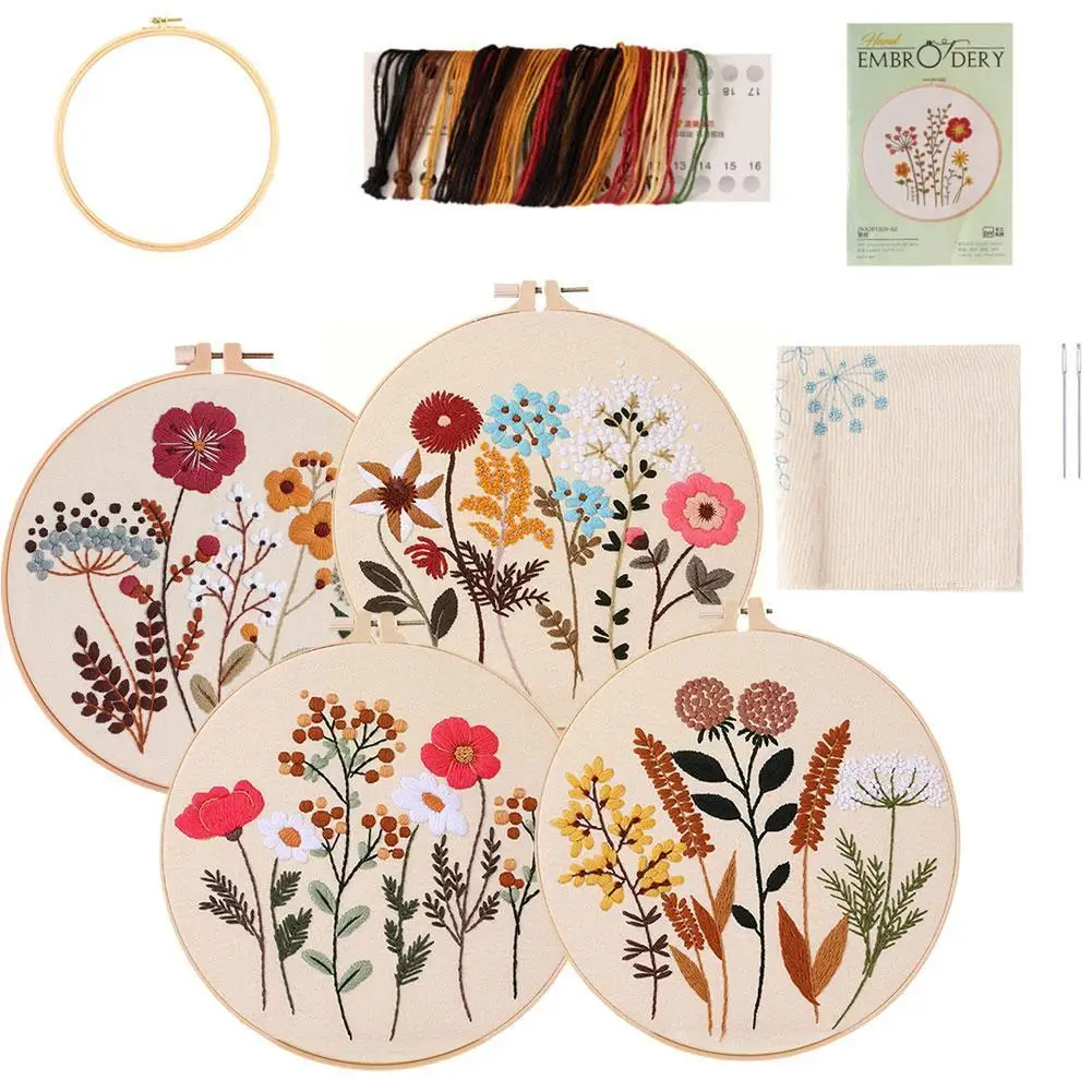 New Diy Hand Embroidery Kit Material Bag European Quiet Bag Color Embroidery Warm Flowers C5k0
New Diy Hand Embroidery Kit Material Bag European Quiet Bag Color Embroidery Warm Flowers C5k0