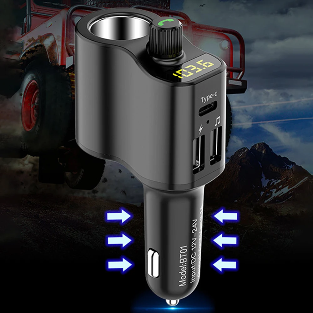 Car Bluetooth 5.0 FM Transmitter Handsfree Music Player Dual USB Cigar Lighter Car Handsfree FM Transmitter
Car Bluetooth 5.0 FM Transmitter Handsfree Music Player Dual USB Cigar Lighter Car Handsfree FM Transmitter