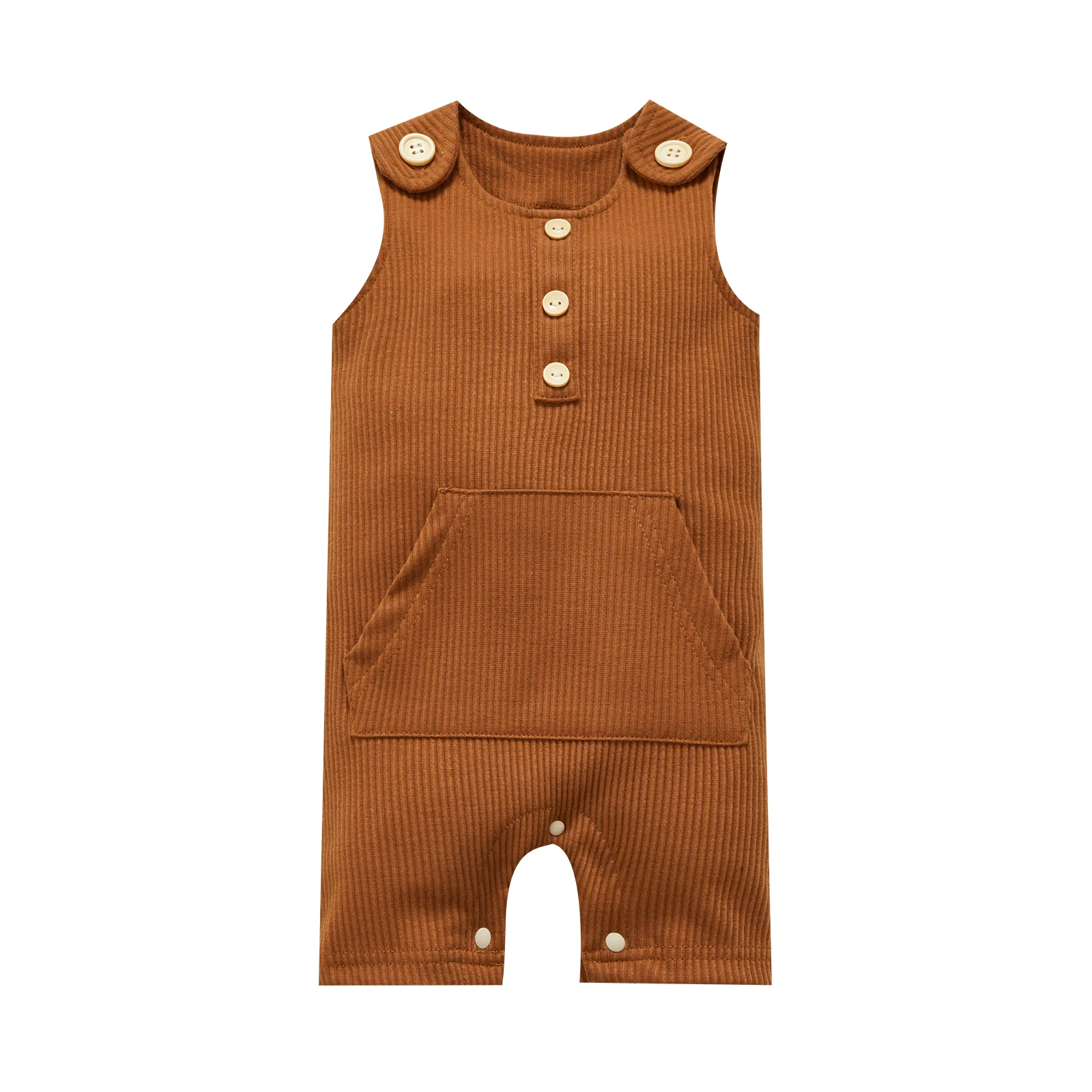 Kids Baby Girls Boys Clothing Cotton Pocket Romper Summer Infant Solid Color Button Decoration Sleeveless Round Collar Jumpsuit
Kids Baby Girls Boys Clothing Cotton Pocket Romper Summer Infant Solid Color Button Decoration Sleeveless Round Collar Jumpsuit