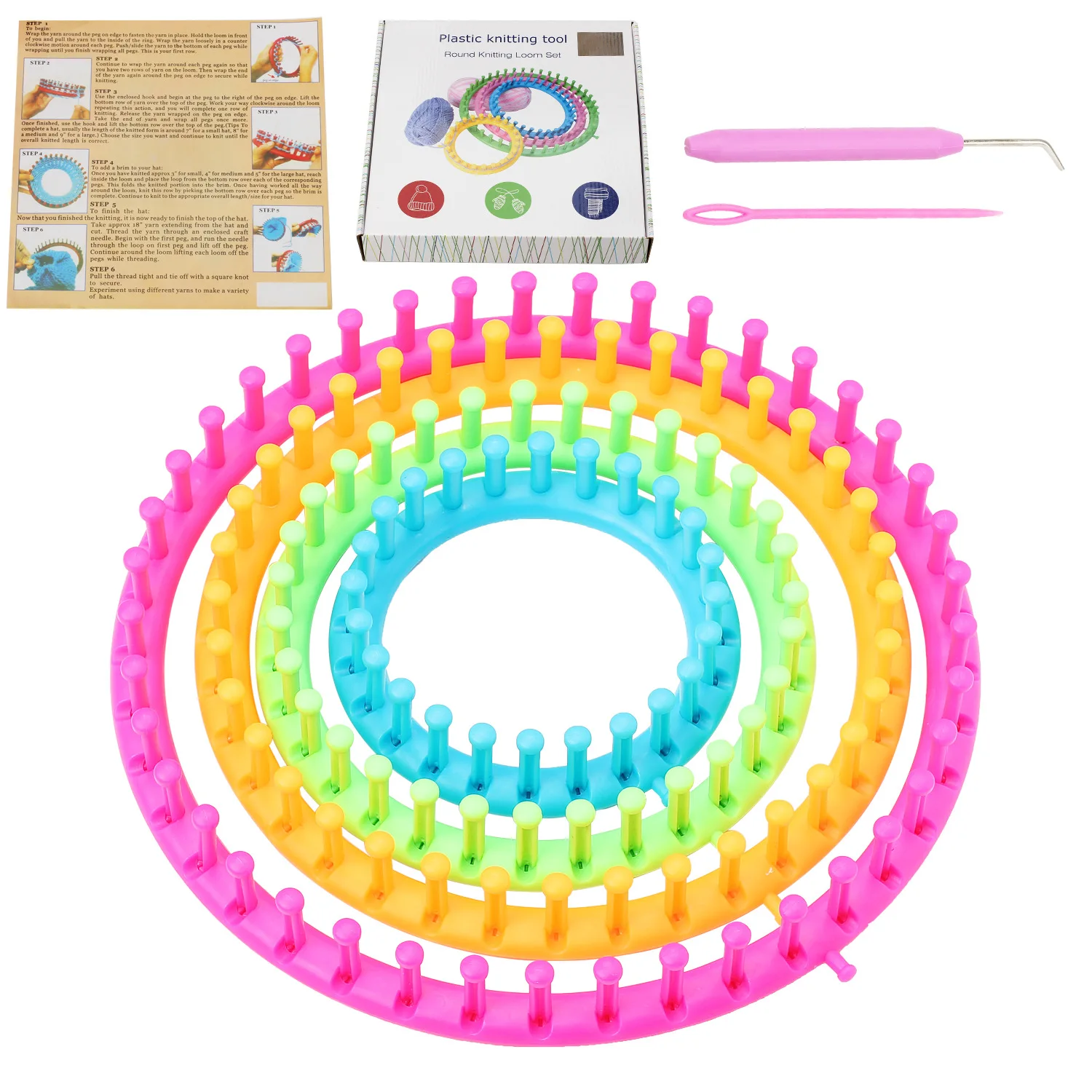 4piece Knitting Machine Set Suitable For Making Craft Hats Sweaters Socks Etc DIY Hand Knitting Tools Sewing Tools Accessory
4piece Knitting Machine Set Suitable For Making Craft Hats Sweaters Socks Etc DIY Hand Knitting Tools Sewing Tools Accessory