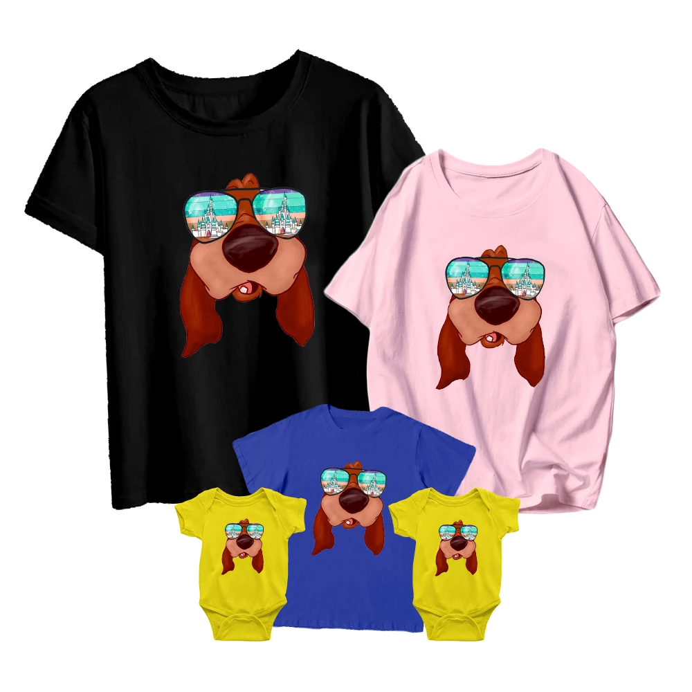 T-Shirt New Lady and The Tramp Cartoon Dog Baby Romper Disney Wearing Sunglasses Series Kids Family Match Unisex Adult Top
T-Shirt New Lady and The Tramp Cartoon Dog Baby Romper Disney Wearing Sunglasses Series Kids Family Match Unisex Adult Top