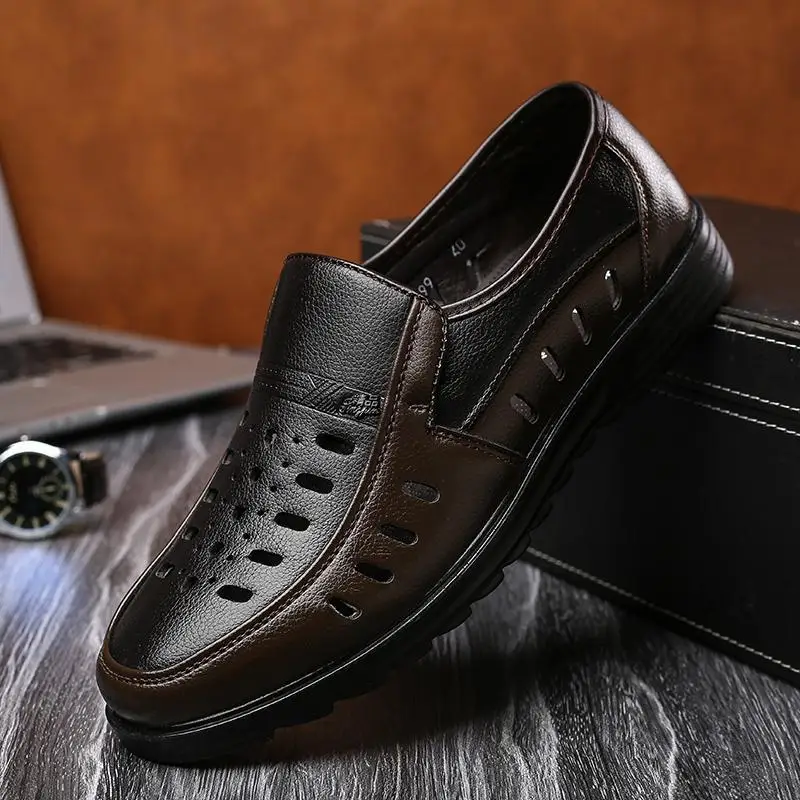 Spring Men Loafers Leather Men Shoes Summer Comfortable Hollow Breathable Man Casual Shoes Slip on Formal Dress Shoes for Man
Spring Men Loafers Leather Men Shoes Summer Comfortable Hollow Breathable Man Casual Shoes Slip on Formal Dress Shoes for Man