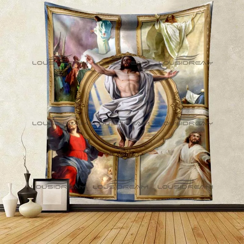 Jesus Ascension Oil Painting Tapestry Wall Hanging Fabric Beach Blanket Living Room Decoration Bedroom Background Cloth Cover
Jesus Ascension Oil Painting Tapestry Wall Hanging Fabric Beach Blanket Living Room Decoration Bedroom Background Cloth Cover