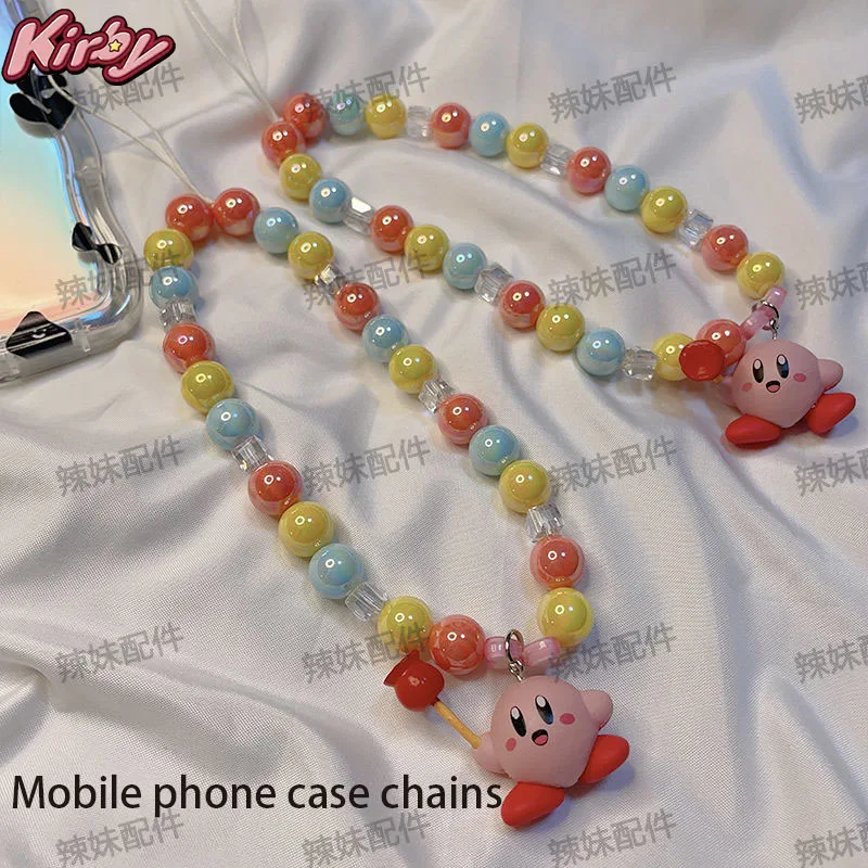 Kirby Mobile Phone Case Chains Ins Kawaii Cartoon Mobile Phone Camera Coloured Bead Chain Anti-Loss Hanging Ornament Pendant
Kirby Mobile Phone Case Chains Ins Kawaii Cartoon Mobile Phone Camera Coloured Bead Chain Anti-Loss Hanging Ornament Pendant