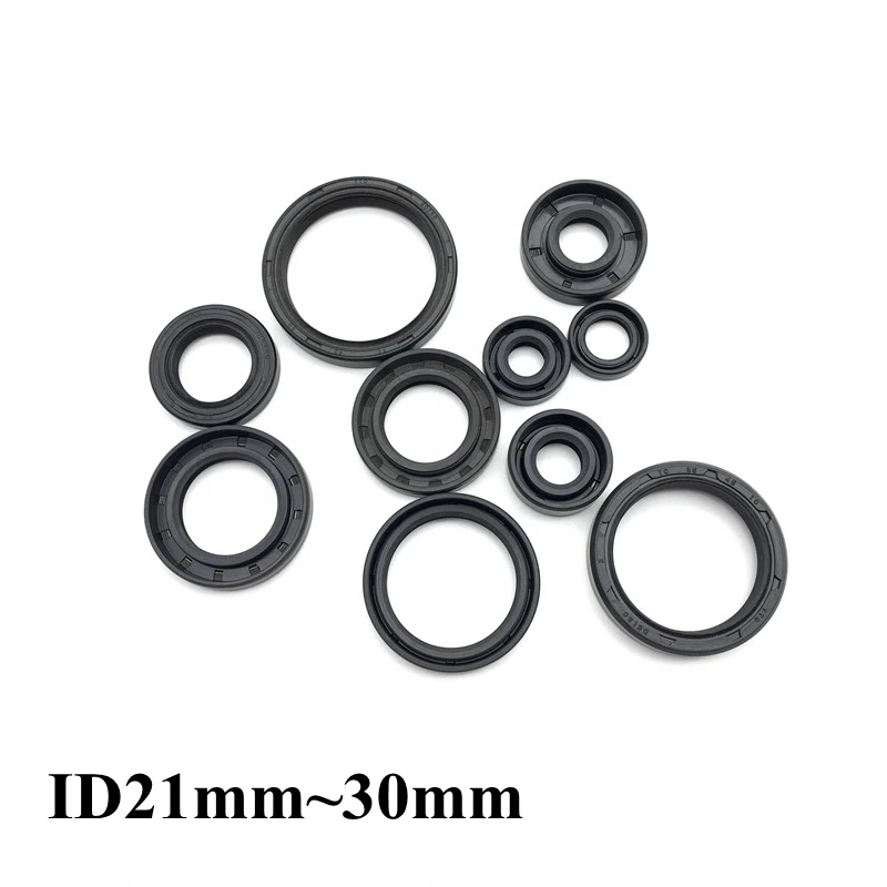 

5Pcs ID 23~24mm OD 35~52mm Height 7~10mm TC/FB/TG4 Skeleton Oil Seal Ring NBR Double Lip Sealing Gaskets For Rotation Shaft Ring