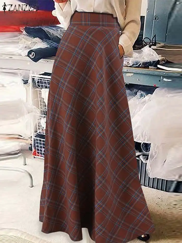 2022 ZANZEA Plaid Checked Printed Skirts Spring Summer Loose Long Robe Elegant Holiday Skirt Women Casual A-Line Faldas Saia
2022 ZANZEA Plaid Checked Printed Skirts Spring Summer Loose Long Robe Elegant Holiday Skirt Women Casual A-Line Faldas Saia