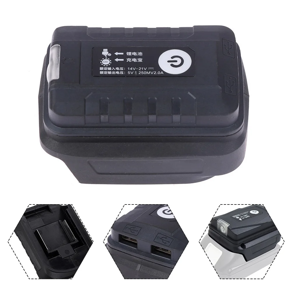 Battery Adapter For MKT 18V Lithium Battery With LED Light Dual USB Output Converter For Power Conversion
Battery Adapter For MKT 18V Lithium Battery With LED Light Dual USB Output Converter For Power Conversion