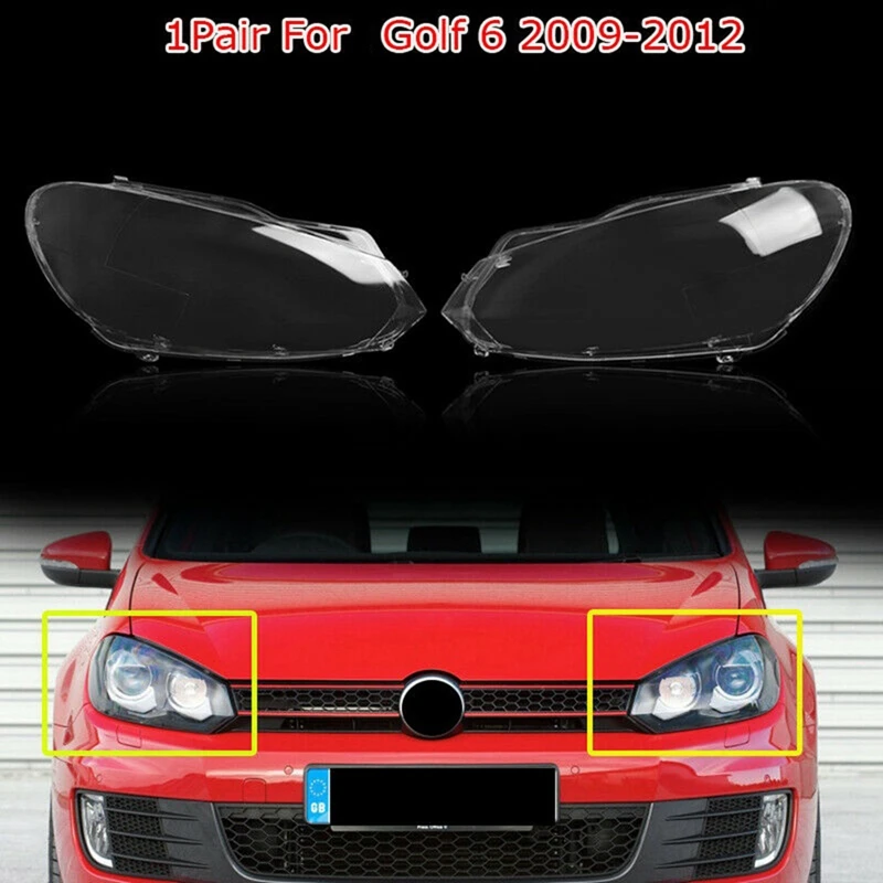 

Прозрачная задняя крышка для передней фары, крышка для передней фары, Пылезащитная Крышка для автомобиля VW Golf 6 MK6 GTI R 2010-2014