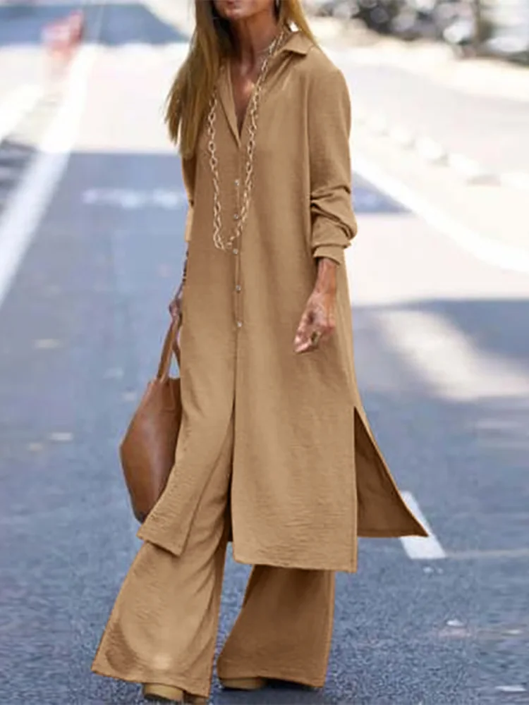 Autumn Women's Long Sleeve Casual Style Polyester Material 2023 New Fashion Casual Shirt and Long Sleeve Pants Set
Autumn Women's Long Sleeve Casual Style Polyester Material 2023 New Fashion Casual Shirt and Long Sleeve Pants Set
