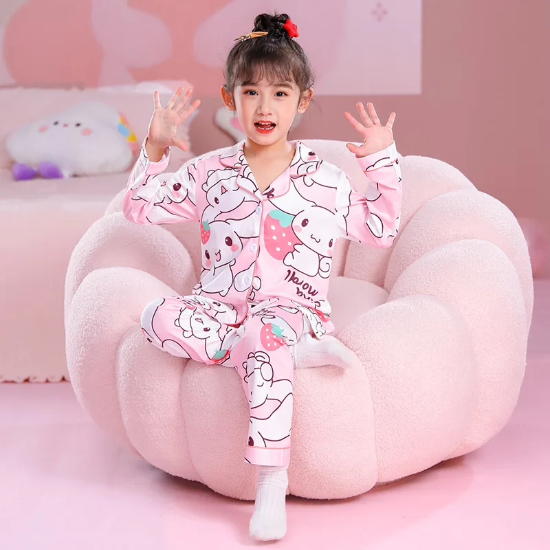 Kawaii Sanrio Cartoon Parent Child Pajamas Set Cinnamoroll Kuromi Pochacco Cute Spring Autumn Models Home Clothing Girl Gift
Kawaii Sanrio Cartoon Parent Child Pajamas Set Cinnamoroll Kuromi Pochacco Cute Spring Autumn Models Home Clothing Girl Gift