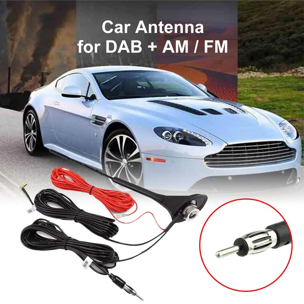 

Universal Atenna Aerial Roof Amplifier Auto DAB & AM/FM Signal 1pc 50 Ohm MB/DIN Connection Mast 23cm Radio 12V