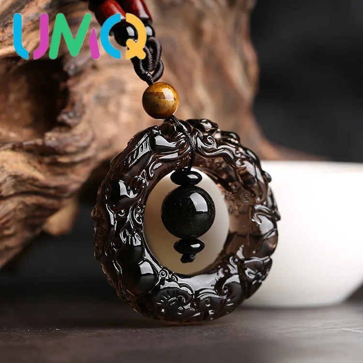 Natural Obsidian Three-dimensional Double-sided Transport Ring with Obsidian Men's and Women's Crystal Jewelry Necklace
Natural Obsidian Three-dimensional Double-sided Transport Ring with Obsidian Men's and Women's Crystal Jewelry Necklace