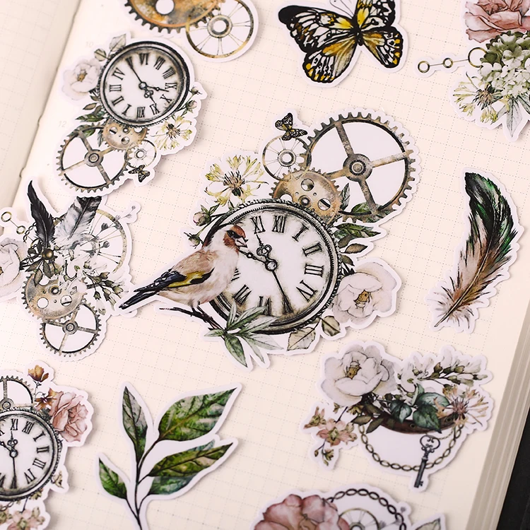 21Pcs/Pack Vintage Clock Bird Flower Mini Stickers Crafts and Scrapbooking Stickers Book Student Label Decorative Sticker DIY
21Pcs/Pack Vintage Clock Bird Flower Mini Stickers Crafts and Scrapbooking Stickers Book Student Label Decorative Sticker DIY
