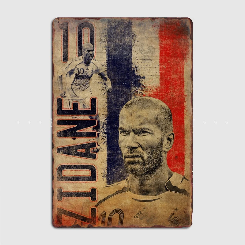 Soccer Superstars ZidaNe Metal Poster Garage Decoration Living Room Cinema Living Room Custom Tin Sign Poster
Soccer Superstars ZidaNe Metal Poster Garage Decoration Living Room Cinema Living Room Custom Tin Sign Poster