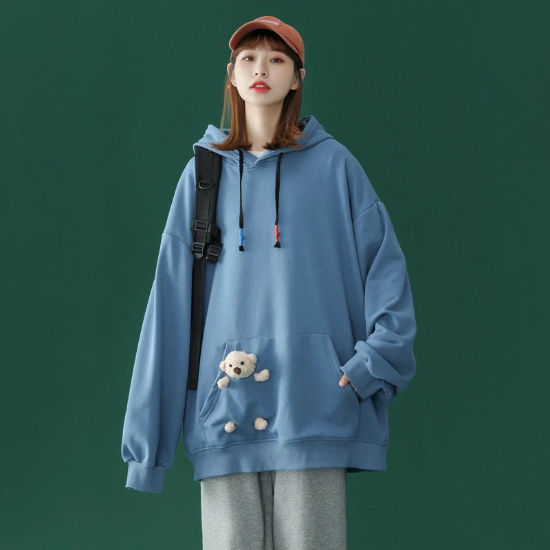 New Women Streetwear Little Bear Ornament Anime hoodie Women Streetwear Harajuku Hip Hop Oversized women's maverick hoodie
New Women Streetwear Little Bear Ornament Anime hoodie Women Streetwear Harajuku Hip Hop Oversized women's maverick hoodie
