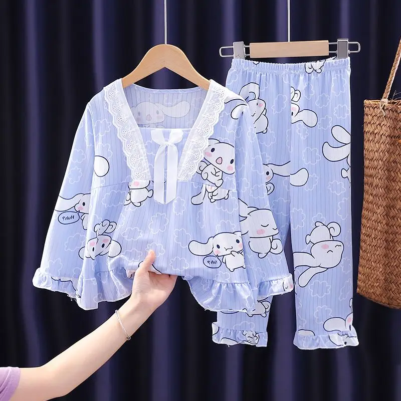 Kawaii Sanrio Cinnamorol Children's Pajamas Kuromi My Melody Lovely Long Sleeve Pants Home Pajamas Set Birthday Girls Toys Gifts
Kawaii Sanrio Cinnamorol Children's Pajamas Kuromi My Melody Lovely Long Sleeve Pants Home Pajamas Set Birthday Girls Toys Gifts