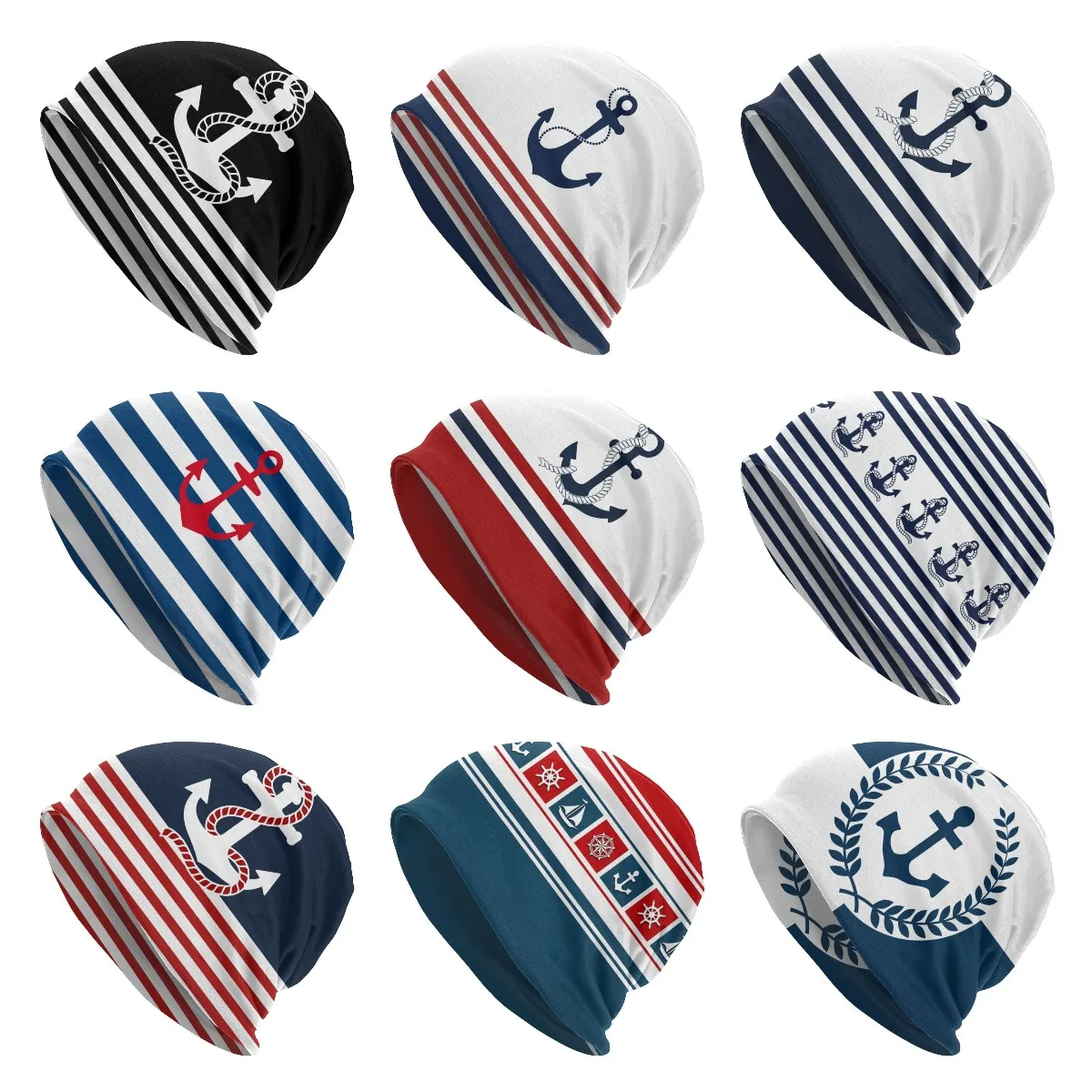 Black White Nautical Stripes And Anchor Bonnet Homme Hip Hop Knitted Hat For Men Women Winter Warm Sailing Sailor Beanies Caps
Black White Nautical Stripes And Anchor Bonnet Homme Hip Hop Knitted Hat For Men Women Winter Warm Sailing Sailor Beanies Caps