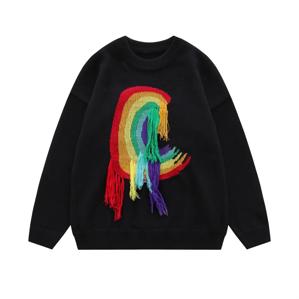 Knit Grunge y2k Clothes Crochet Top Rainbow Tassels Embroidery Kawaii Sweaters Grunge Winter Women's Clothing 2022 Streetwear
Knit Grunge y2k Clothes Crochet Top Rainbow Tassels Embroidery Kawaii Sweaters Grunge Winter Women's Clothing 2022 Streetwear