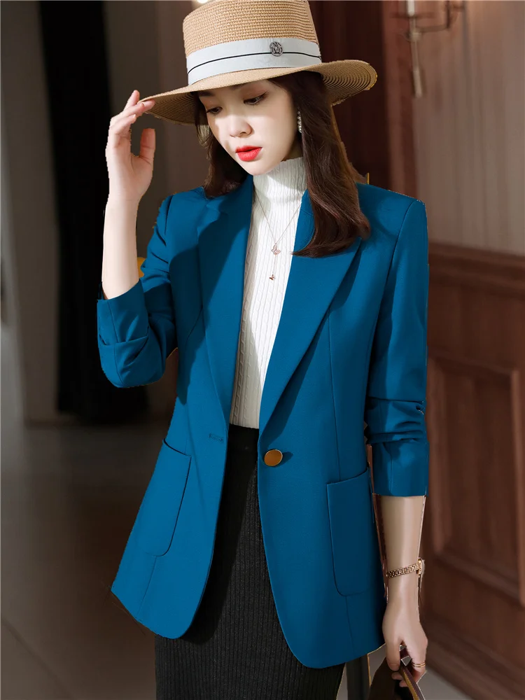 Classic Designer Blue Blazer Women's Suits Slim Fitting Elegant Casual High-Quality Female Loose Suit Jacket Chic Top Spring
Classic Designer Blue Blazer Women's Suits Slim Fitting Elegant Casual High-Quality Female Loose Suit Jacket Chic Top Spring