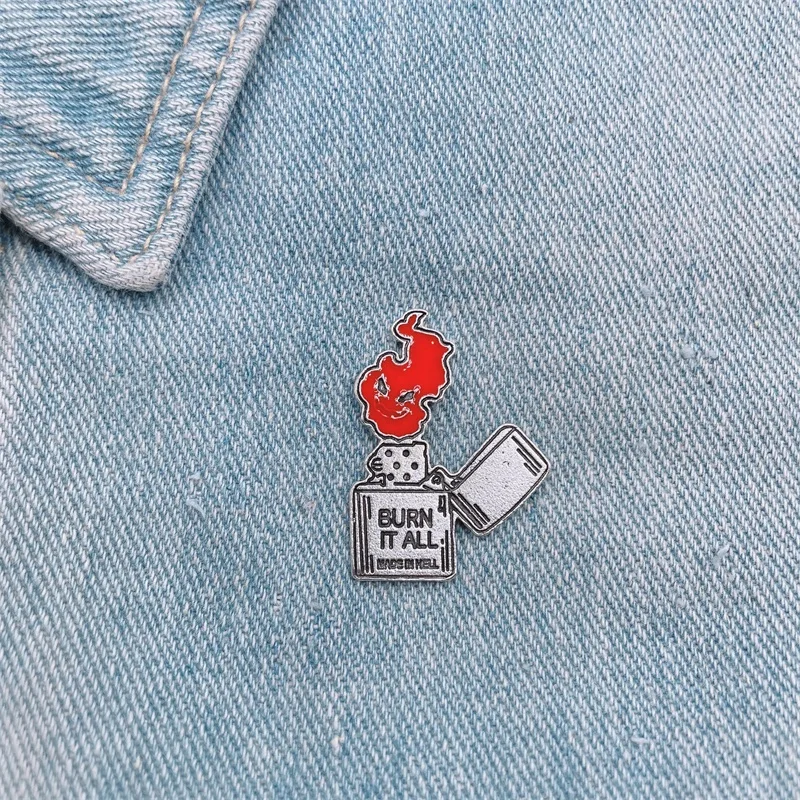 Creative Red Flame Enamel Brooch Ghost Skeleton Lighter Fun Alloy Pins Badge Punk Clothes Accessories Personality Jewelry Gifts
Creative Red Flame Enamel Brooch Ghost Skeleton Lighter Fun Alloy Pins Badge Punk Clothes Accessories Personality Jewelry Gifts