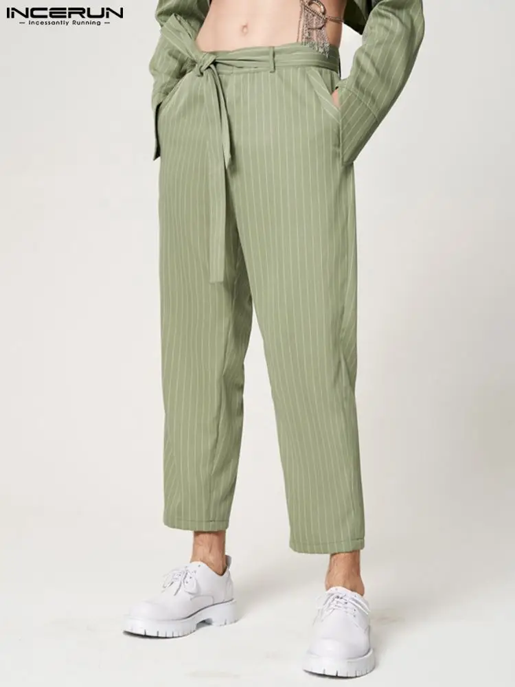 INCERUN 2022 Men Striped Pants Lace Up Joggers Pockets Streetwear Casual Trousers Men With Belt Loose Fashion Pantalon S-5XL
INCERUN 2022 Men Striped Pants Lace Up Joggers Pockets Streetwear Casual Trousers Men With Belt Loose Fashion Pantalon S-5XL